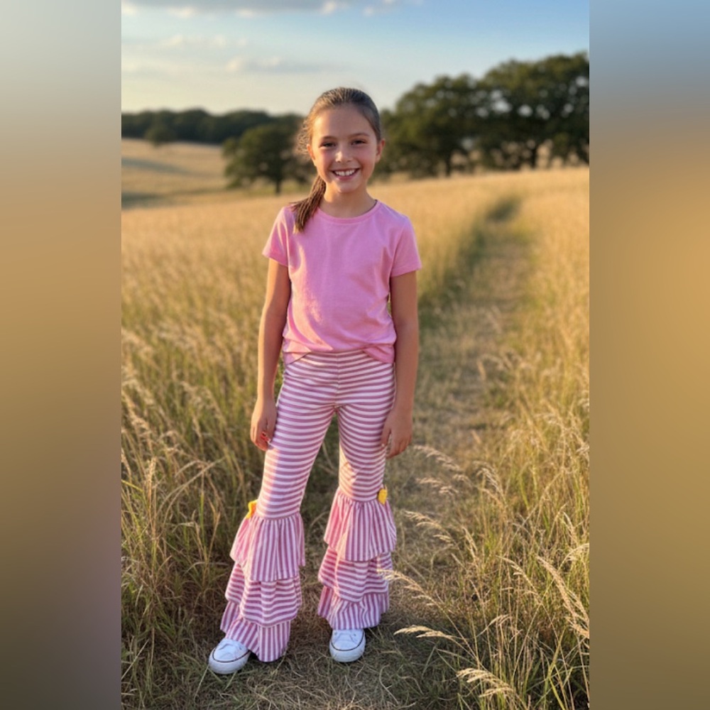 Sold ‼️‼️‼️Matilda Jane Pink and White Striped Pants